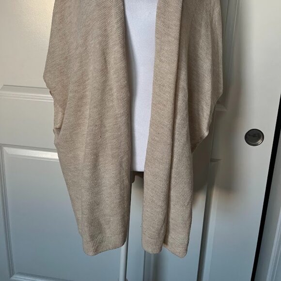 Ann Taylor LOFT Open Front Draped Lightweight Knit Sweater Cardigan Size M/L - Picture 7 of 14